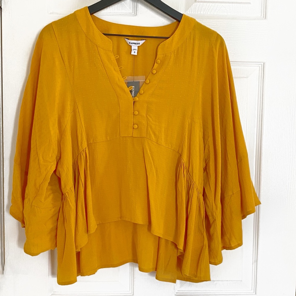 Express | Boho Style Flowy Bell Sleeve Blouse